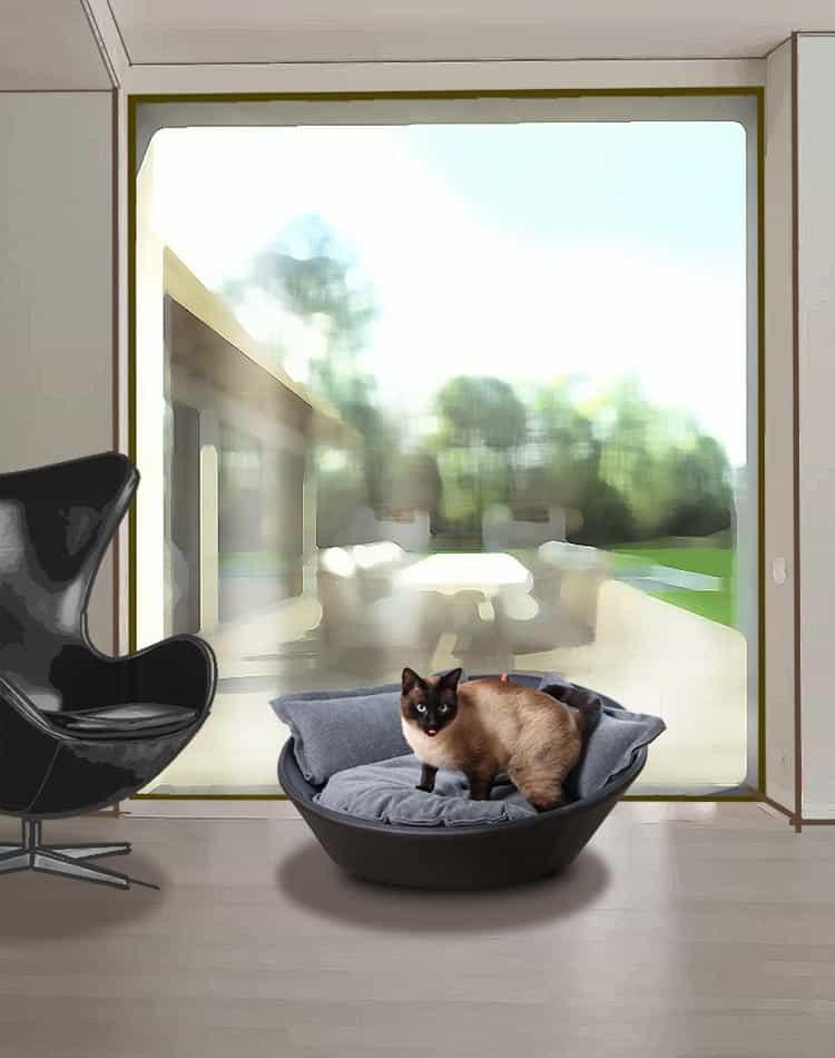 Cat bed leather MILA