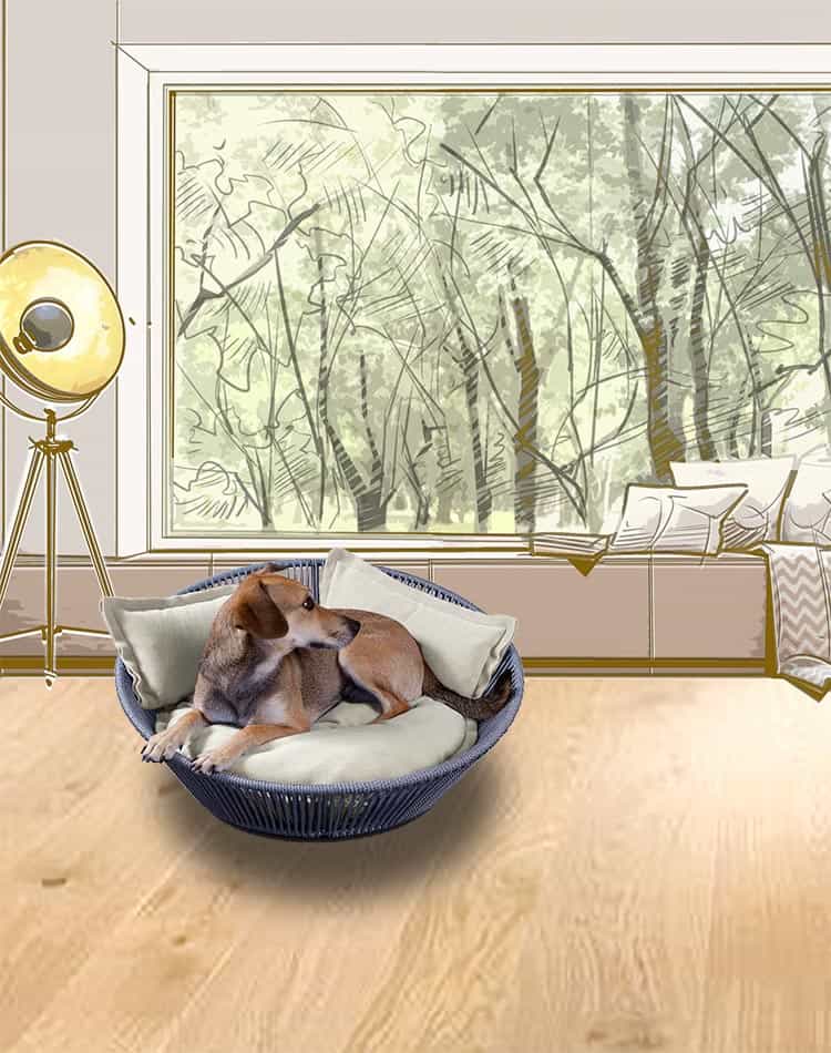SIRO Twist dog bed circular