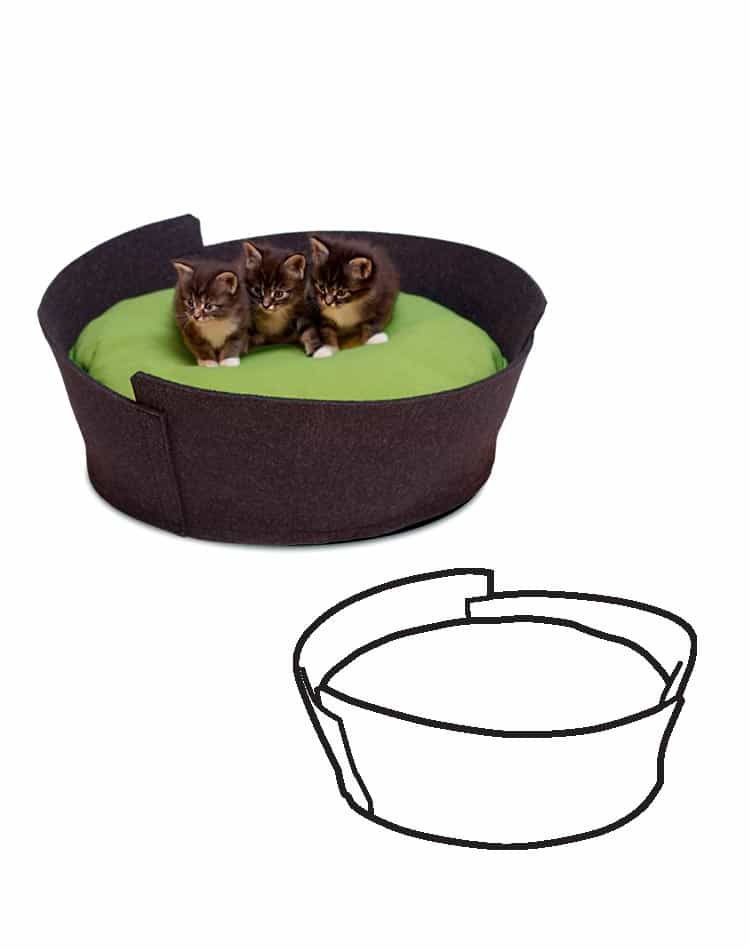 Replacement cover for round pet bed LIDO