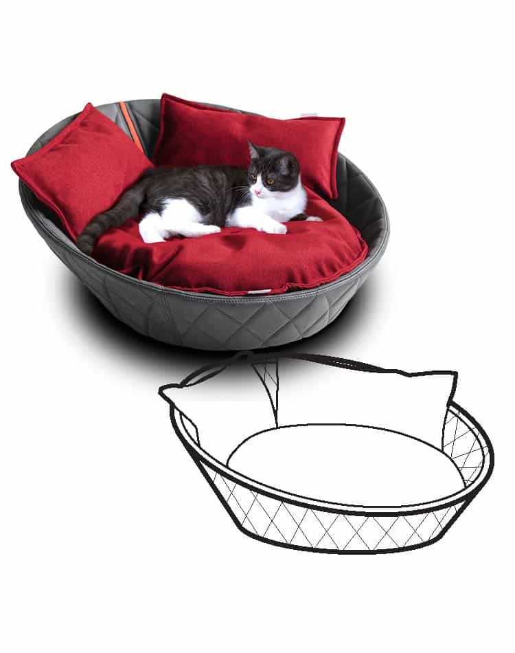 Replacement cover for pet bed CHESTER
