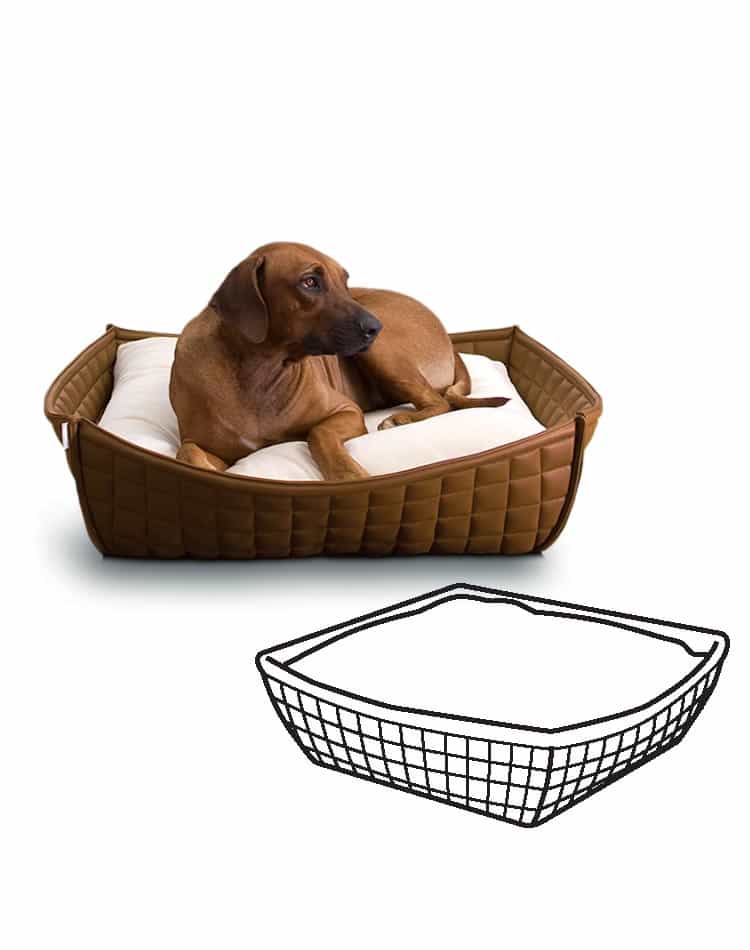 Kissenbezug für BOWL Leder Tierkörbchen