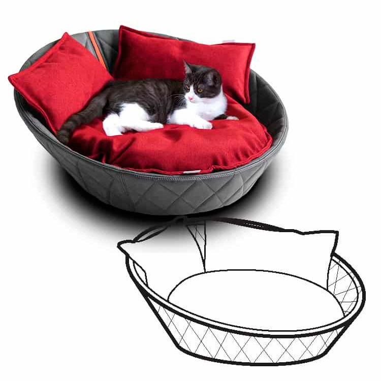 Replacement cover for pet bed CHESTER