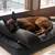 LOUNGE Buffalo dog cushion made of leather
