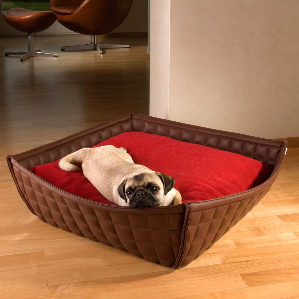 BOWL Faux leather best dog bed