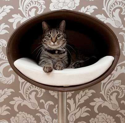 Design Katzenbett RONDO Stand Leder