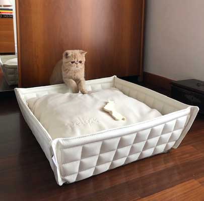 BOWL Katzenkorb in Echt-Leder