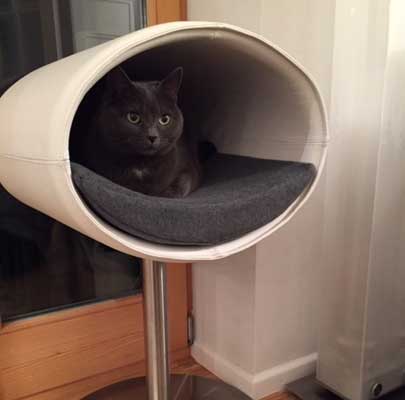 Design Katzenbett RONDO Stand Leder