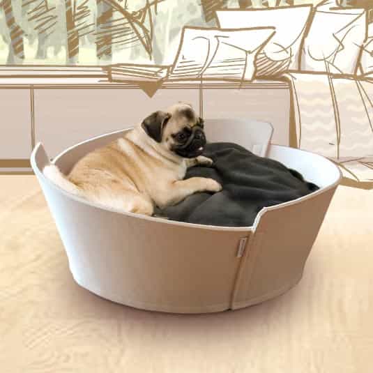 LIDO Felt designer dog beds for small dogs