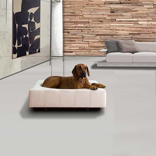 Letto per cani di design CUBE semilpelle