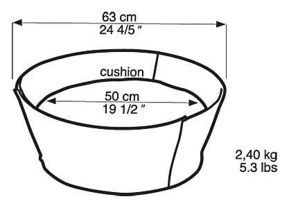 Hundekörbchen Credo Maße und Dimensionen