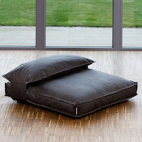 Dog bed made of super soft buffalo leather.