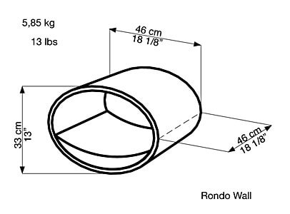 Dimensioni gatto grotte di Rondo Wall